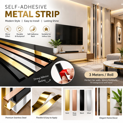 Self adhesive metal strip - adhesive,