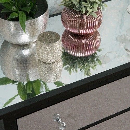 Silver mirrored thick mirror - silver,