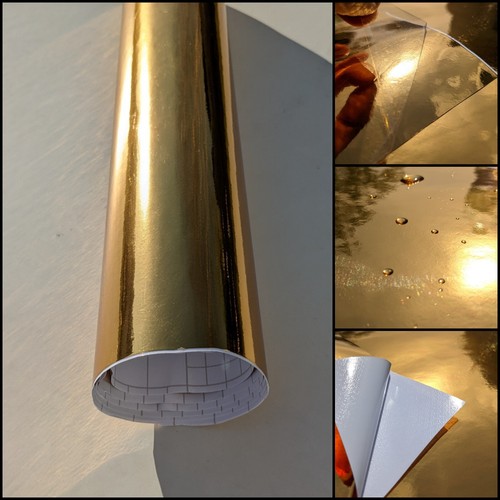 Mirror chrome gold vinyl wrap - chrome,